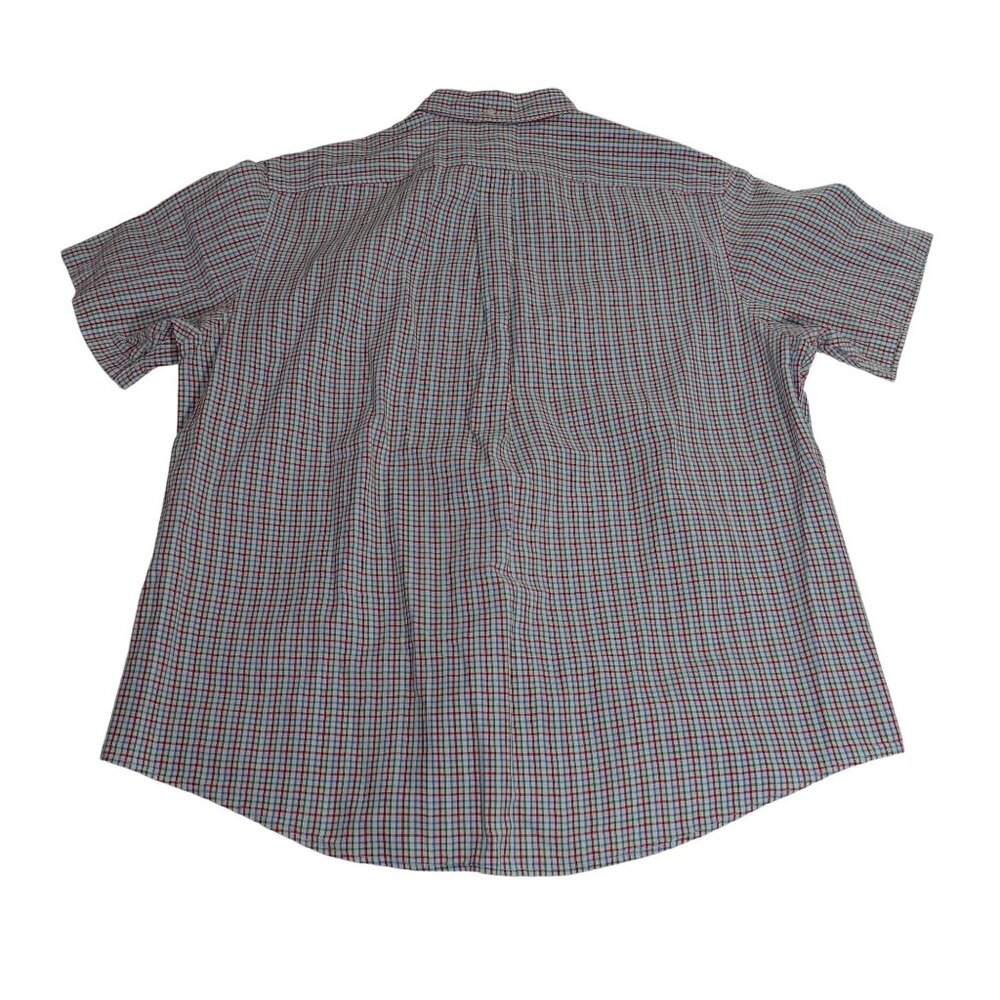 Lands End Button Down Plaid Seersucker Shirt Traditional Fit Size XL 17-17.5 - Picture 4 of 10